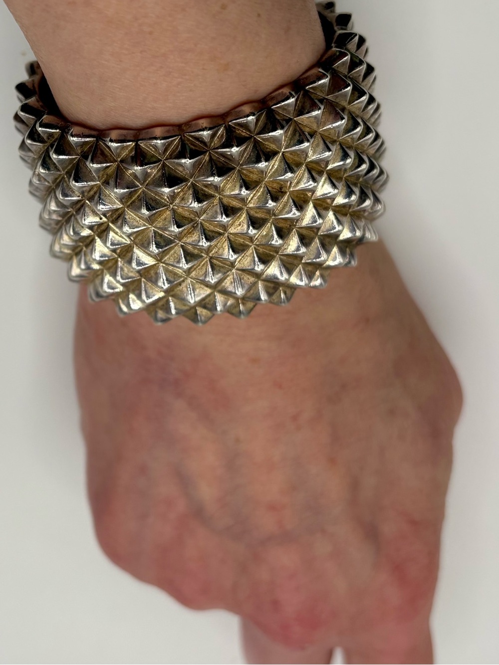 Stephen Webster Superstud Wide Solid 925 Sterling Silver Black Rhodium Cuff 127g